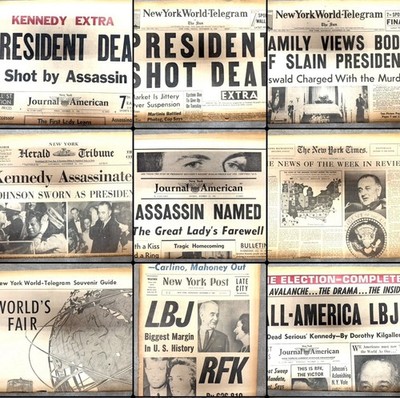 JFK Kennedy Assassination Newspaper Archive Lot 41 Oswald Ruby Funeral 1963