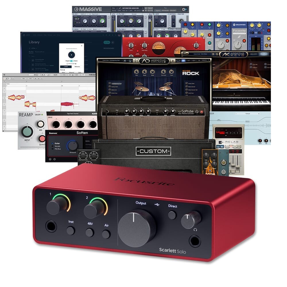 Focusrite Scarlett Solo 4th Gen USB Audio Interface & Software