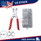 100 Set 9.5mm Metal Snap Buttons with Fastener Pliers Tool Kit Fits Sewing Craft