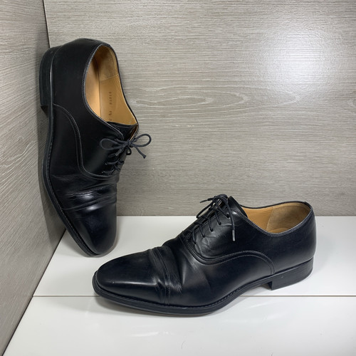 Magnanni 21019 Mens Size 9.5 M Black Leather Cap Toe Oxford Dress Shoes Portugal - Picture 1 of 13