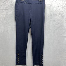 Talbots Women Hampshire Ankle Pants Navy Blue Office Professional Casual Size 8