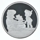 1 Troy Ounce Silver Art Round Disney's Pinocchio Dreams Come True *8626