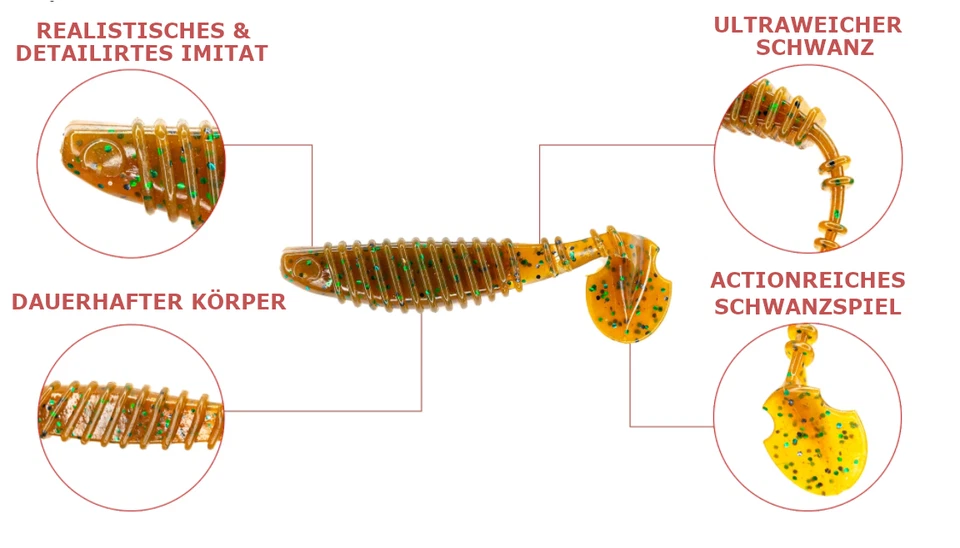 Fanatik Köder CLASSIC 4-10cm Gummiköder Gummifisch Jig Softbaits mit Aroma - Bild 2 von 2