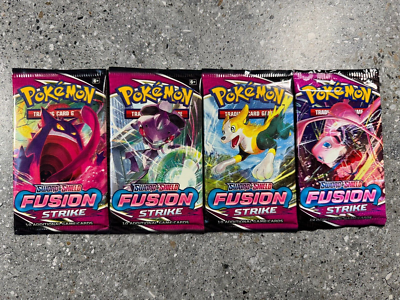 Pokemon TCG 4x (=1 Artset) Fusion Strike Booster Pack Genuine Factory  Sealed | eBay