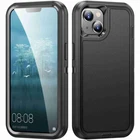 Black iPhone 14 Tradies Military Defender Heavy Duty Case