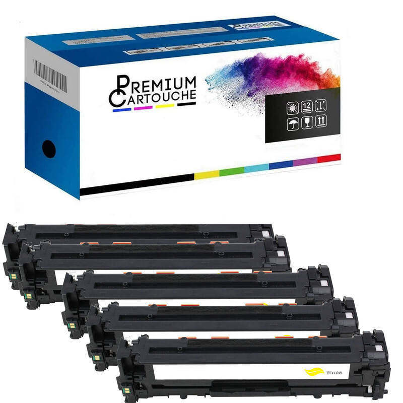 Toner EP718 CC530 pack de 5 cartouches noir et couleur pour imprimante laser