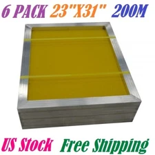 6 Pcs/pack 23" x 31" Aluminum Frame Silk Screen Printing Screens 200 Mesh 