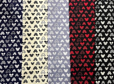 5 PCS Disney Mickey Mouse Cotton DIY Craft Quilting Sewing