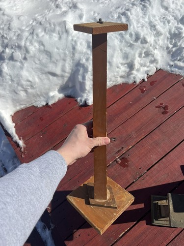 3 Antique VTG 1920s 1930s Wood General Store Clothing Hat Counter Display Stands - Picture 12 of 15