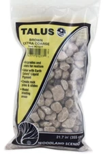 Woodland Scenics C1277 Extra Coarse Brown Talus Rock 21.6 Cubic Inch Bag