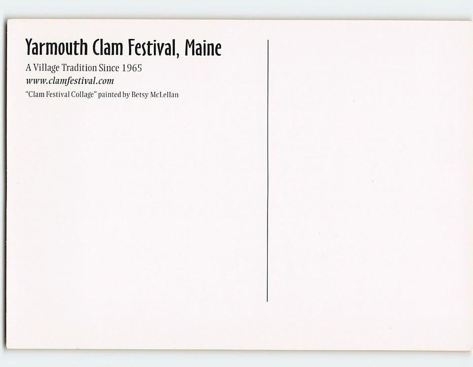 Postcard Clam Festival Cottage By B. McLellan Yarmouth Clam Festival