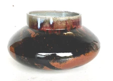 Studio Art Brown Dripware Pottery Pot/Vase - Chop Mark, 11"