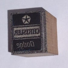 Dodge Chrysler With Logo Letterpress Printer Block Vintage Antique 