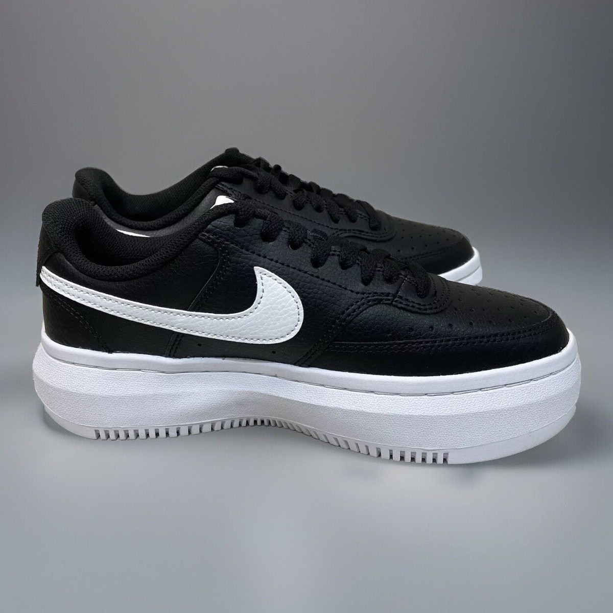 ナイキ ヴェイパーフライ 5-P モーダスツアー120S BS XS1ダース付 Nike Court Vision Alta LTR Leather Shoes Black White Women's Size