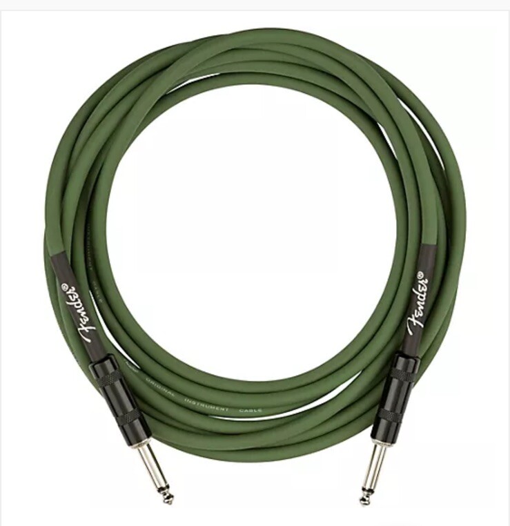 Fender Joe Strummer Pro 13' Instrument Guitar Cable Drab Green Punk Rock Music