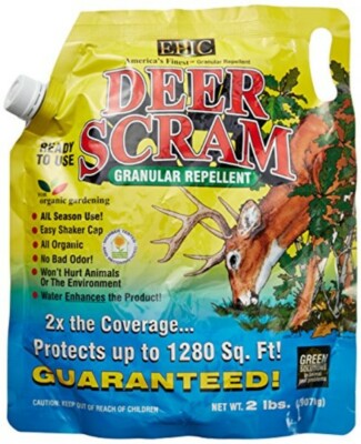 EPIC Deer Scram All Natural Ready To Use Outdoor Granular Animal Repellent, 2lbs