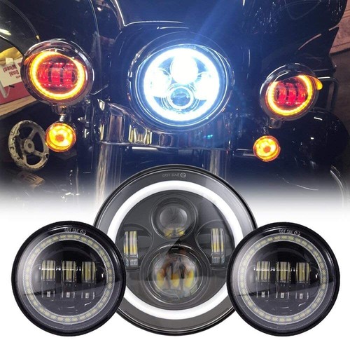 SOYAVISION 7 Inch LED Motorcycle Headlight – 60W With DRL And Turn Signals – Housing Bucket Included