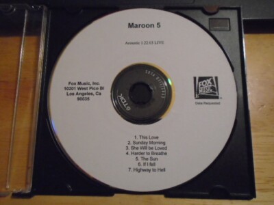 RARE PROMO Maroon 5 CD Acoustic 1.22.03 ADAM LEVINE Kara's Flowers beatles ac/dc