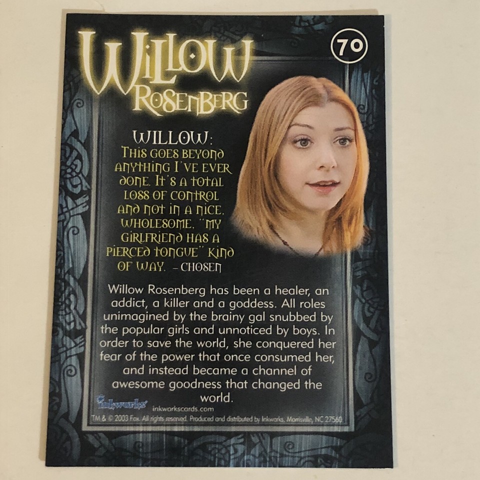 Buffy The Vampire Slayer Trading Card 2003 70 Alyson Hannigan eBay