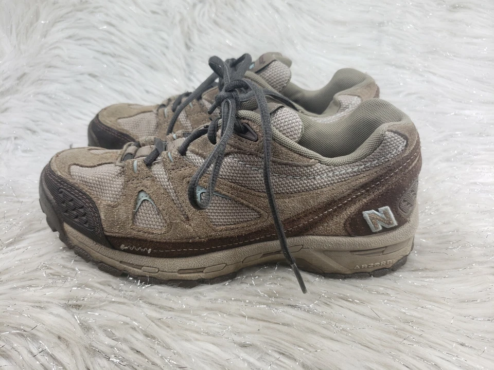 NEW BALANCE WW606BR 606 Cuero Marrón Exterior Trail Senderismo Zapatos Botas Talla 7 B Foto 2 de 4