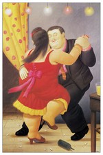 Pannello MDF-Dancers-BOTERO Wallart - Stampa  - Riproduzione Artistica 46X 70 CM