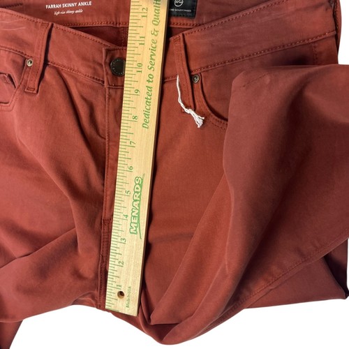 Adriano Goldschmied AG The Farrah High Waist Skinny Jeans Womens 31 Red Brown - Picture 7 of 9