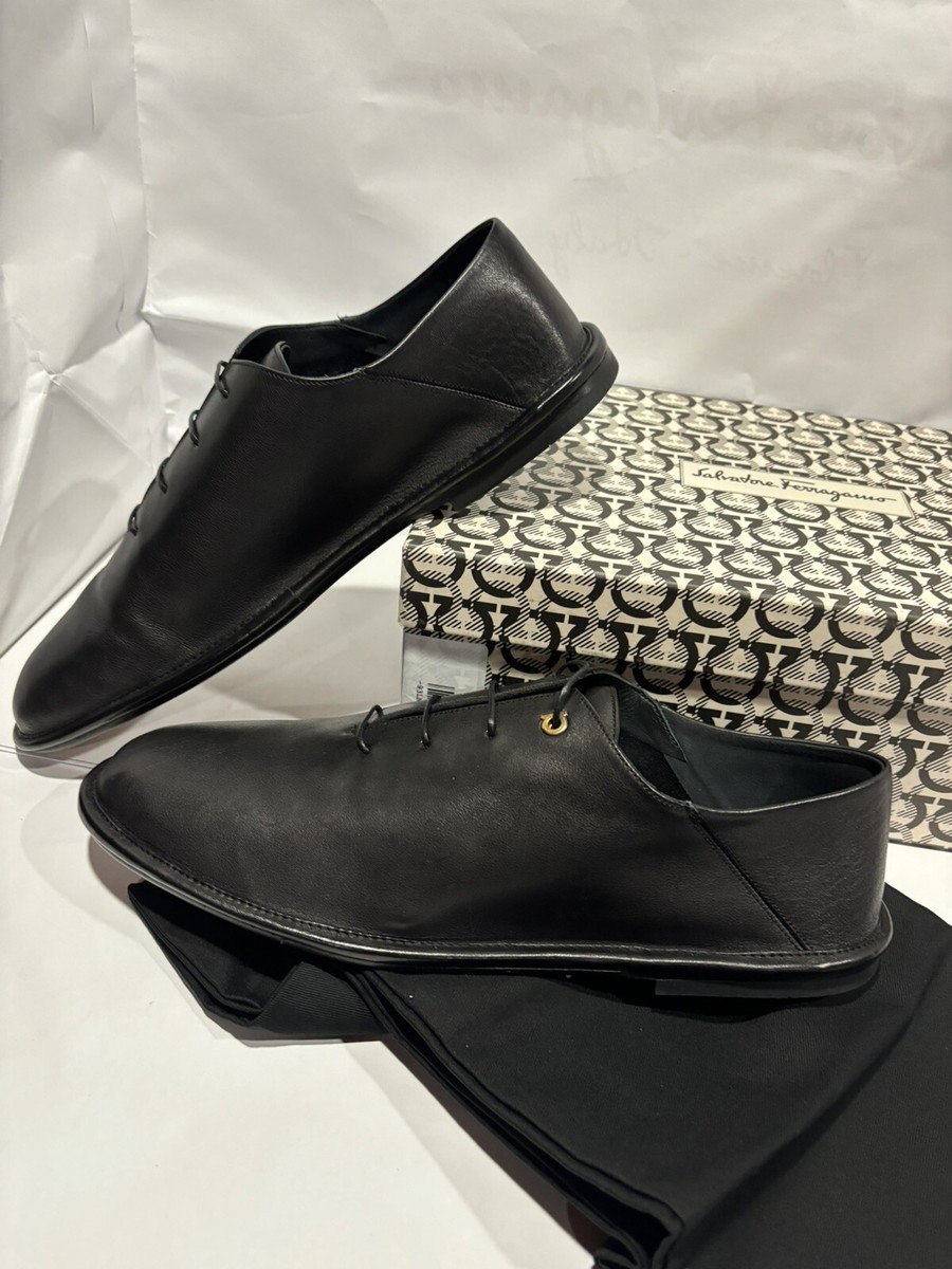 ferragamo mens shoes 12m black leather  display picture 3