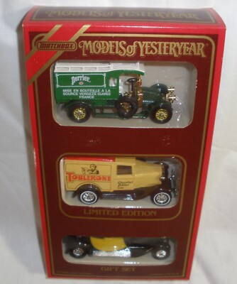Matchbox Models of Yesteryear Gift Set 3 cars  Toblerone truck
