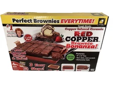 Red Copper Brownie Bonanza 9 X 13 " non-stick Brownie Pan-Copper Infused Ceramic