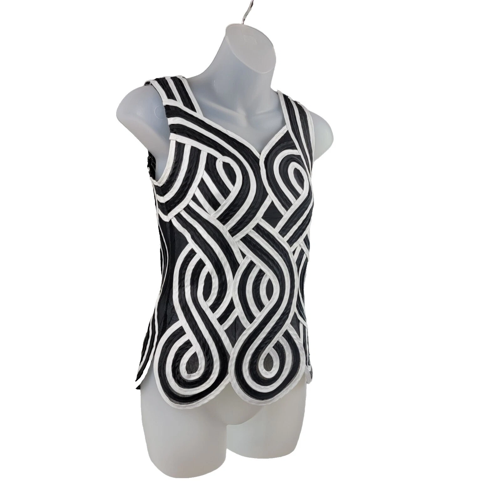 Sky Polyester Geometric Tops for Women