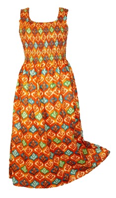 100/% Cotton Long Boho Maxi Dress Sleeveless Party Evening Size 14 16 18 20 22 24