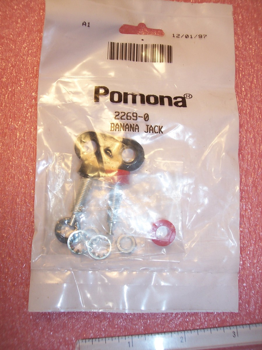 QTY (1) 2269-0 POMONA DOUBLE BANANA JACK TURRET RED/BLACK | eBay
