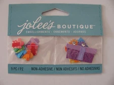 Jolee's Boutique BIRTHDAY PRESENTS Embellishments 9 Pieces NIP