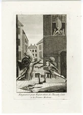 Antique Master Print-SATIRE-COIFFURES-REVENGE-DUEL-INSULT-WHIG-Darly-1776