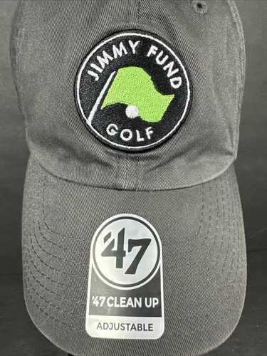 NWS Jimmy Fund Golf '47 Clean Up Strapback Hat Conquer Cancer Gray Patch Stiched