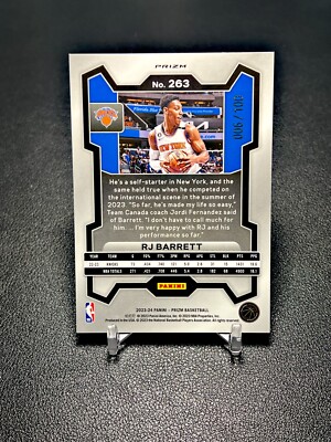 2023-24 Prizm Fast Break Red /100 RJ Barrett New York Knicks #263
