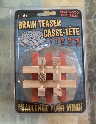 real wood 3d puzzle brain teaser