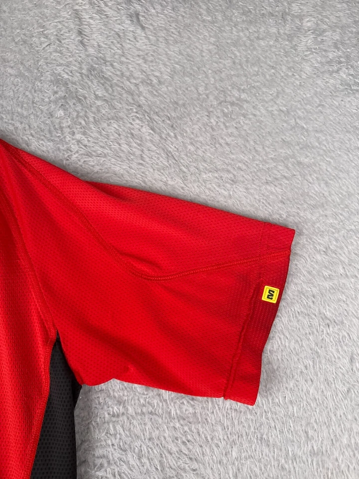 Maillot de ciclismo Mavic para adulto extra grande rojo negro 1/4 cremallera manga corta poliéster Foto 2 de 4
