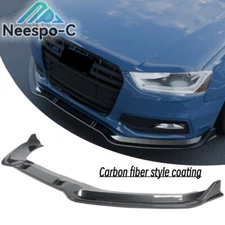 FOR AUDI A4 S4 S-LINE B8 FRONT LIP BUMPER BODY KIT CARBON FIBER STYLE 2009-2016