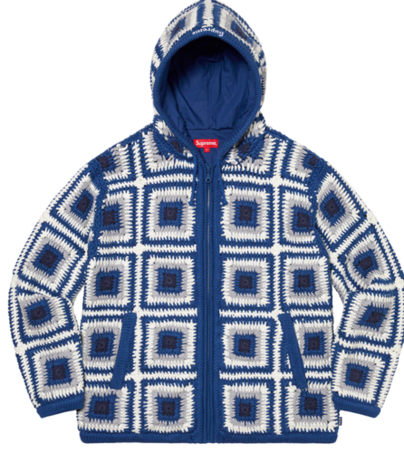 supreme crochet hooded zip up sweater | myglobaltax.com