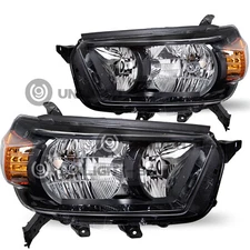 For 2010-2013 Toyota 4Runner BlackHeadlights Headlamps Replacement Left+Right