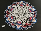 Brand New Hand Crocheted Patriotic , 4th Of July doily with Stars!!! — photo 1