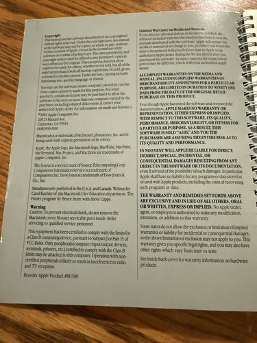 Vintage 1984 Apple Macintosh #M1500 Computer Users Manual Picasso Cover Spiral - Afbeelding 5 van 15