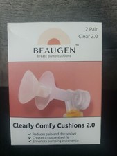 Beaugen Clearly Comfy Cushions Breast Pump 2.0 Flange Inserts Soft Clear 2 PAIR
