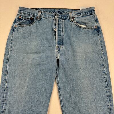 Vintage Levis Jeans 501XX Size 34x32 Light Wash Button Fly