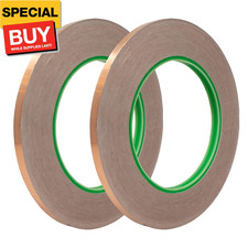 Copper Tape 1/4" x108ft, 2PK   Copper Foil Tape for Stained Glass, DIY Crafts,
