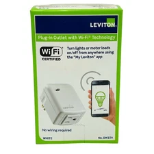 Leviton DW15A 15 Amp Smart Home WiFi Plug-In Outlet Apple Android Amazon Alexa