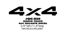 QG-820 1994-2002 DODGE TRUCK - 4x4 TAILGATE LETTERS - DECAL - FACTORY STYLE  !!!