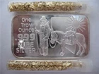 1OZ .999 PURE SILVER RARE NEVADA  PROSPECTOR MULE  BULLION BARTER ART BAR+GOLD
