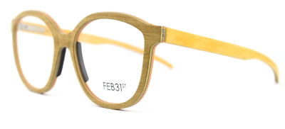 Brille FEB31st ARA Echt Holz Beige Wood NNNN 52-17 135  11/12 Edel Bio Italy